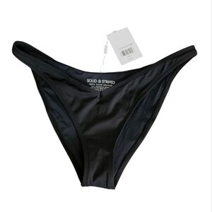Solid & Striped Sofia Richie Grainge The Maeve Bikini Bottom, Black NWT Size LG